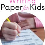 Free Printable Writing Paper with Highlighted bottom line for kindergarten and early elementary kids.
