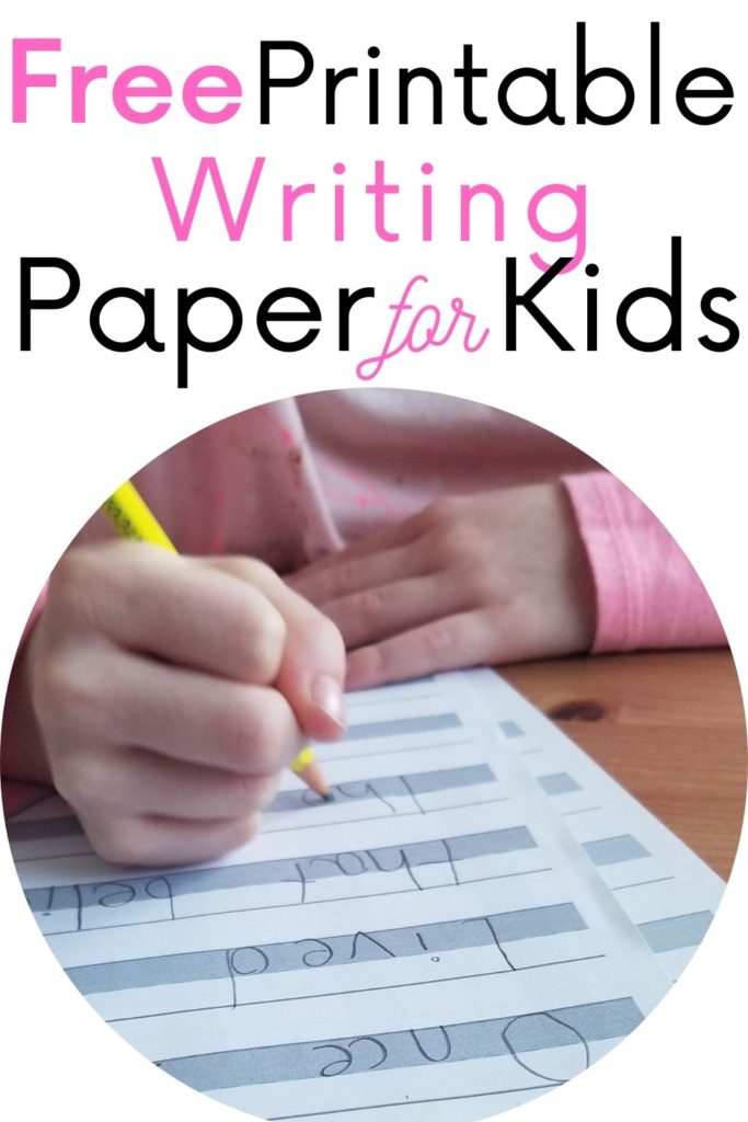 Free Printable Kindergarten Writing Paper - Industriousmom