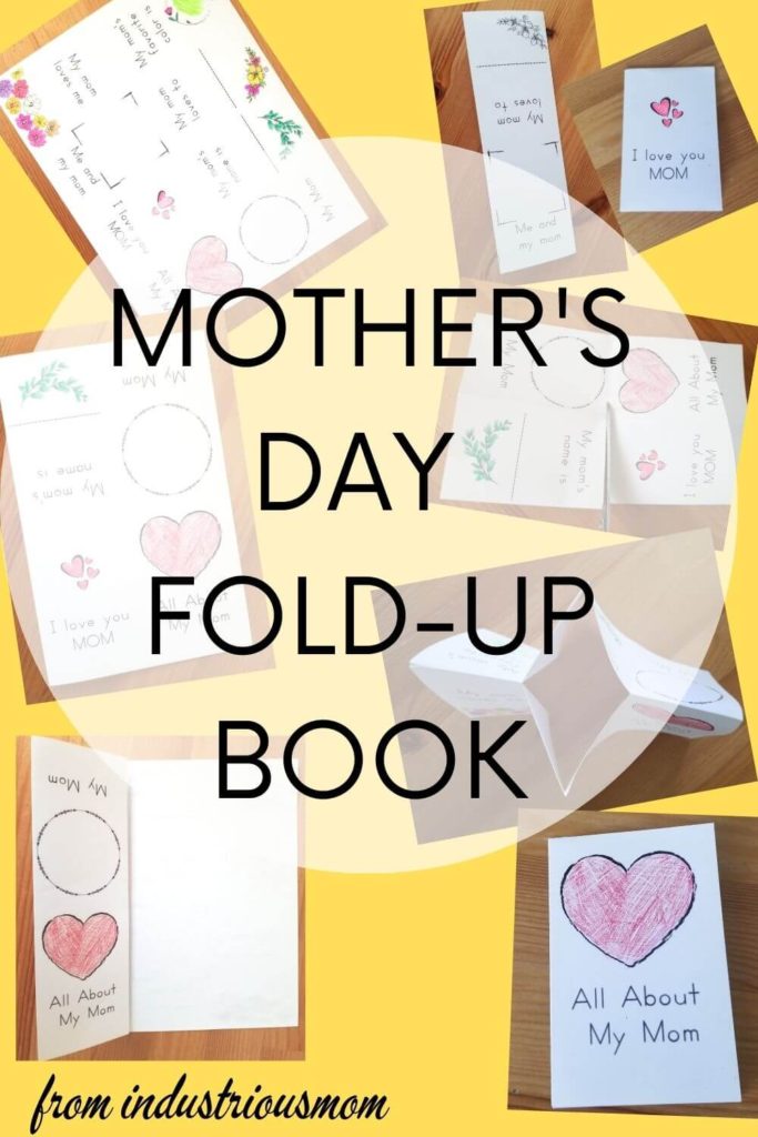 Mother's Day "All About My Mom" Fold-up book free template