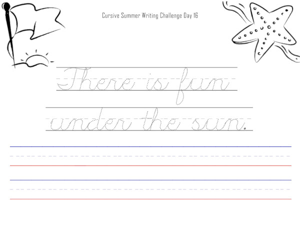 Cursive practice free worksheet. Trace sentence and rewrite it.