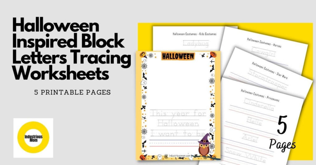Halloween Worksheets with Costumes Ideas For Kids