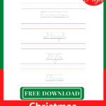 Free Cursive Christmas Tracing Words Santa, Reindeer, Sleigh, Gifts, Elves. This is the first of 8 free printable worksheets with Christmas tracing words and sentences for kids. I create printable worksheets. Follow me to see more of my content. Save this pin to share it with others and also to return to it later. Click to download this file.
