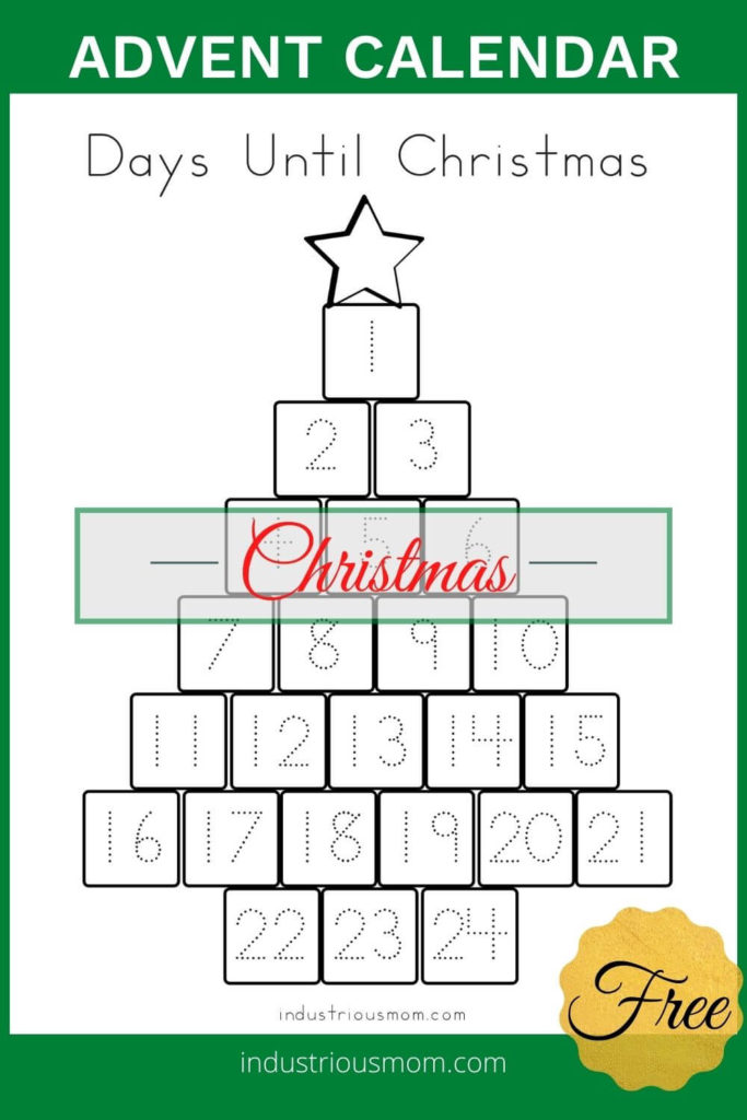 Printable advent calendar for kids with traceable numbers. I create printable worksheets. Follow me to see more of my content. Save this pin to share it with others and also to return to it later. Click to download this file. 