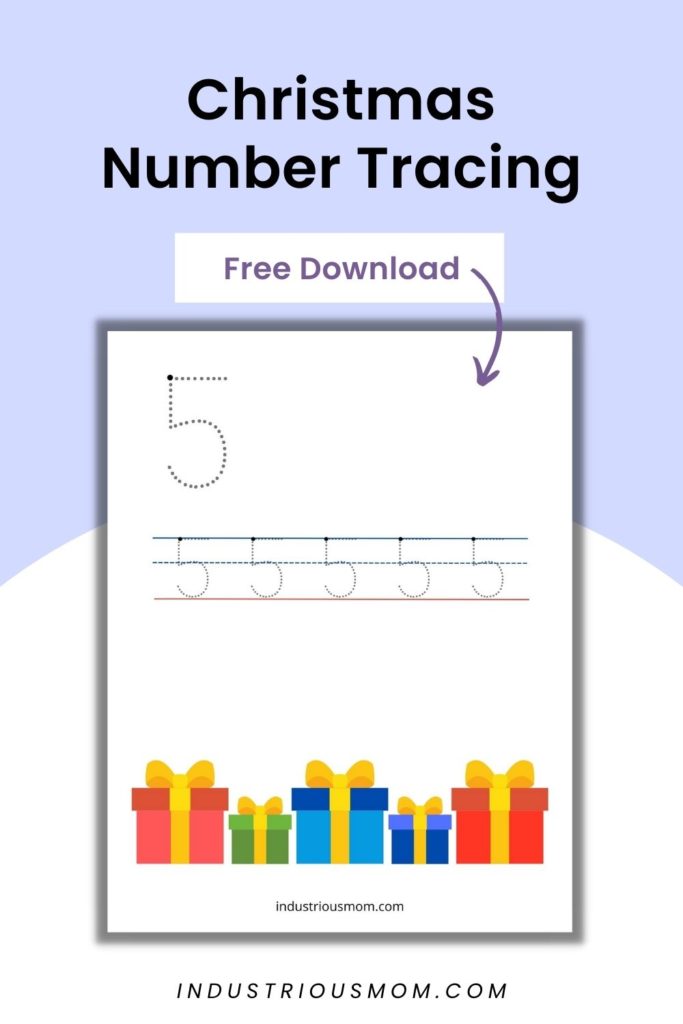 Free Christmas Number Tracing For Preschool Age Kids, in this PDF file you will find 6 printable pages with numbers 1 to 5 tracing. Each number has a dot to indicate where to start tracing. I create printable worksheets, calendars, and lined paper. Follow me to see more of my content. Save this pin to return to it later.