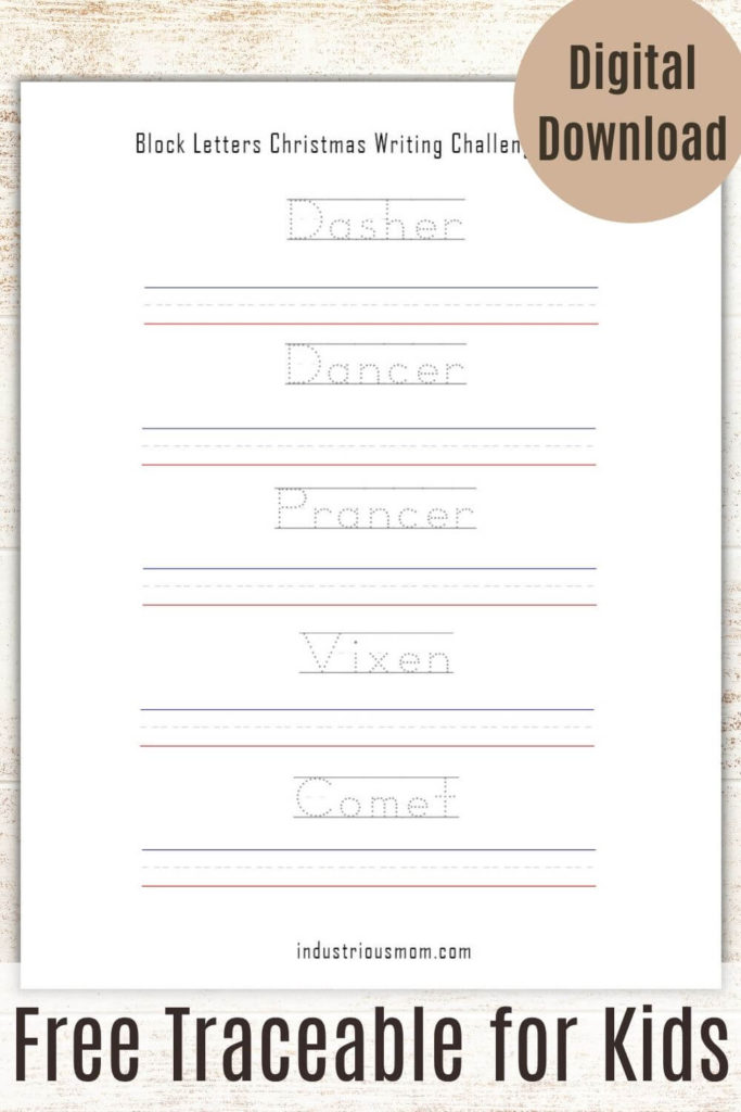 This worksheet is one of 8 total worksheets created as a Christmas tracing words challenge for kids. Download it for free from my website. Save this pin to return to it later. I create printable worksheets for kids, follow me to see more of my content.
