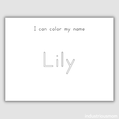 I can color my name printable worksheet.