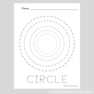 Free Trace Shape Circle, trace circle from small to big
