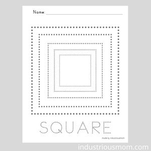 Free Trace Shape square, trace square from small to big