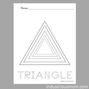 Free Trace Shape Triangle, trace triangle from small to big