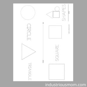 Fold-up Trace Shapes Booklet Template