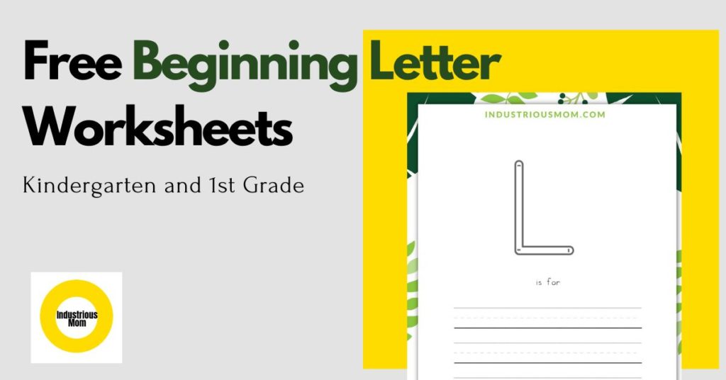 free Beginning letter word search