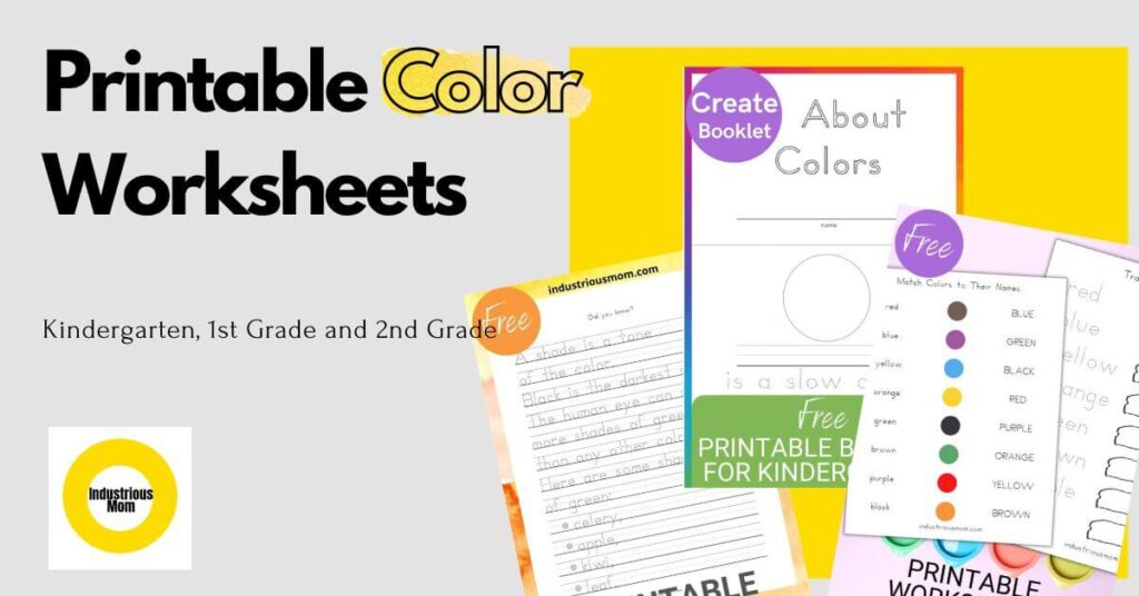 Free printable color worksheets with tracing and coloring