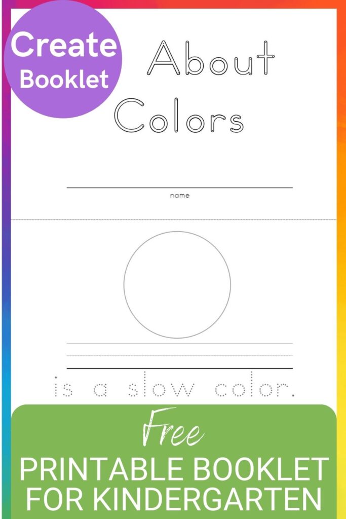 Printable colors booklet for kindergarten-age kids. Trace words describing colors, write the name of the color, and color a circle. I create printable worksheets for kids for handwriting practice. Follow me to see more of my work. Save this pin to return to it later. Click to download this and more free printable worksheets.
