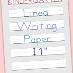 cover of a low content book with kindergarten lined writing paper