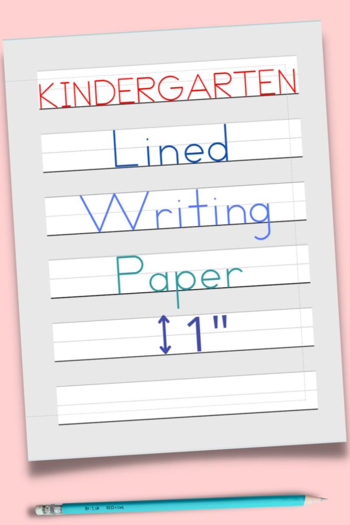 cover of a low content book with kindergarten lined writing paper