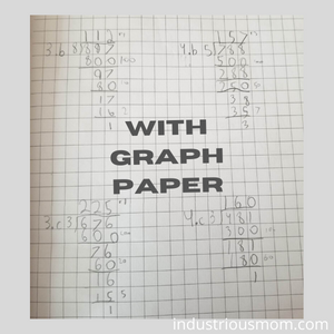 using free printable graph paper to solve division problem math