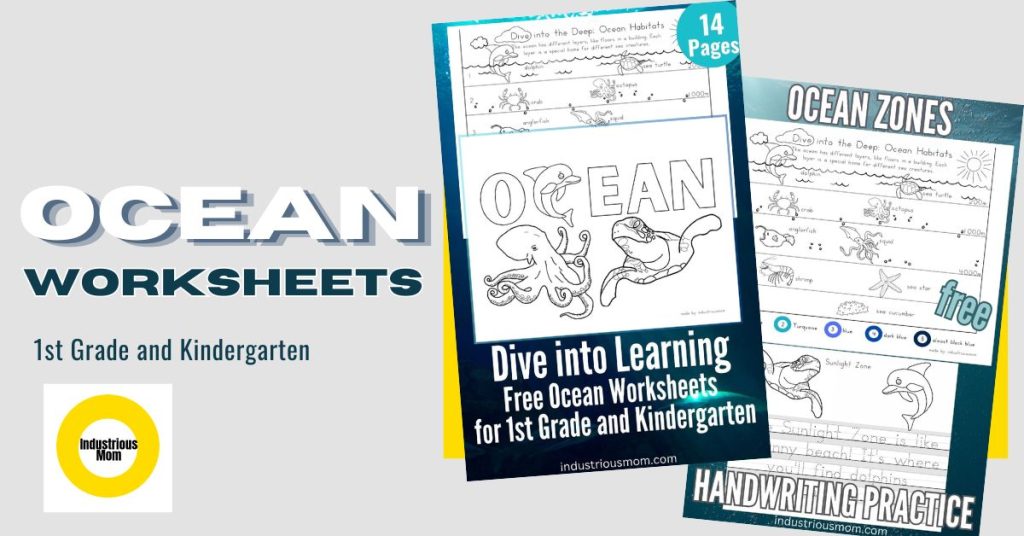 Ocean Worksheets for Kindergarten and 1st Grade